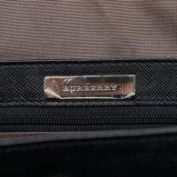 バーバリー ノバチェック ワンショルダーバッグ ブラック レザー レディース BURBERRY 【中古】