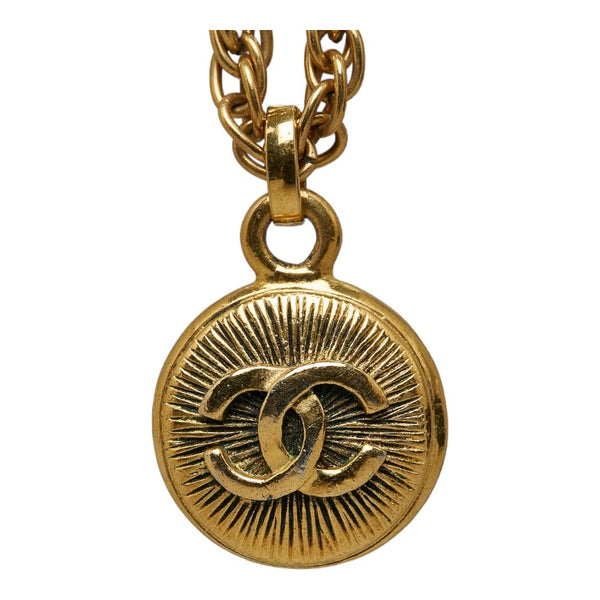 シャネル ヴィンテージ ココマーク ネックレス ゴールド メッキ レディース CHANEL 【中古】