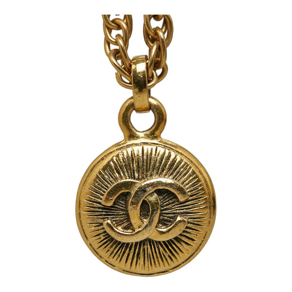 シャネル ヴィンテージ ココマーク ネックレス ゴールド メッキ レディース CHANEL 【中古】