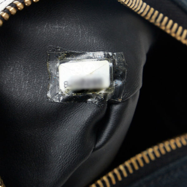 シャネル ウィンドウズライン ポーチ コスメポーチ ブラック キャンバス レディース CHANEL 【中古】