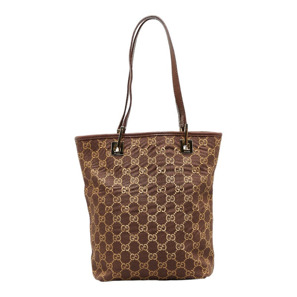 グッチ GGキャンバス ミニ トート ハンドバッグ トートバッグ 002 1099 ブラウン キャンバス レザー レディース GUCCI 【中古】