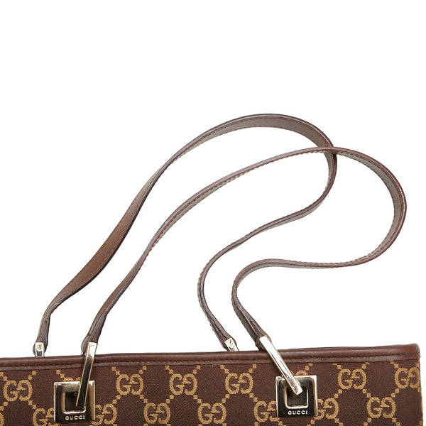 グッチ GGキャンバス ミニ トート ハンドバッグ トートバッグ 002 1099 ブラウン キャンバス レザー レディース GUCCI 【中古】