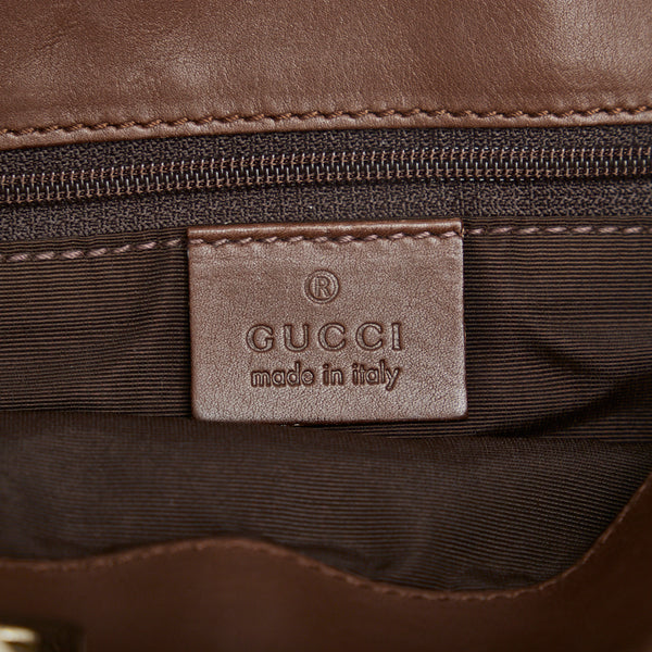 グッチ GGキャンバス ミニ トート ハンドバッグ トートバッグ 002 1099 ブラウン キャンバス レザー レディース GUCCI 【中古】