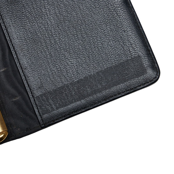 シャネル ココマーク 手帳カバー ブラック キャビアスキン レディース CHANEL 【中古】