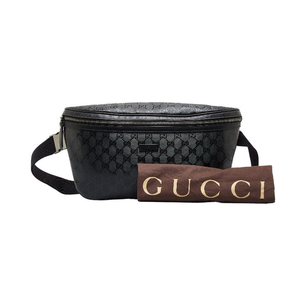 グッチ GGインプリメ ボディバッグ ウエストバッグ ショルダーバッグ 211110 ブラック PVC レザー レディース GUCCI 【中古】