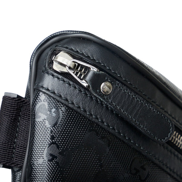 グッチ GGインプリメ ボディバッグ ウエストバッグ ショルダーバッグ 211110 ブラック PVC レザー レディース GUCCI 【中古】