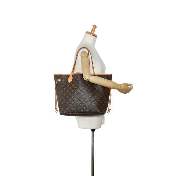 ルイ ヴィトン モノグラム ネヴァーフルMM ショルダーバッグ トートバッグ M40156 ブラウン PVC レザー レディース LOUIS VUITTON 【中古】