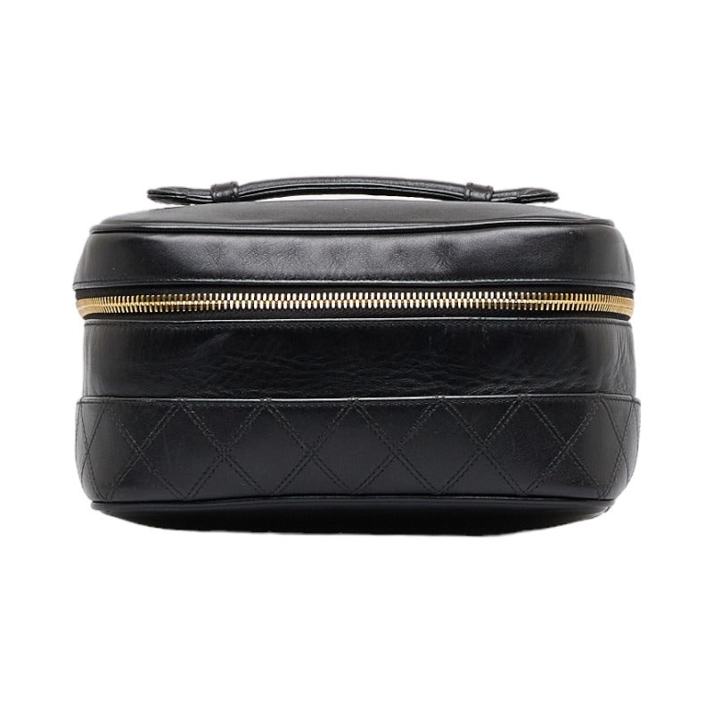 シャネル ビコローレ ココマーク ハンドバッグ バニティバッグ ブラック ラムスキン レディース CHANEL 【中古】