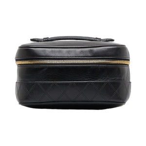 シャネル ビコローレ ココマーク ハンドバッグ バニティバッグ ブラック ラムスキン レディース CHANEL 【中古】