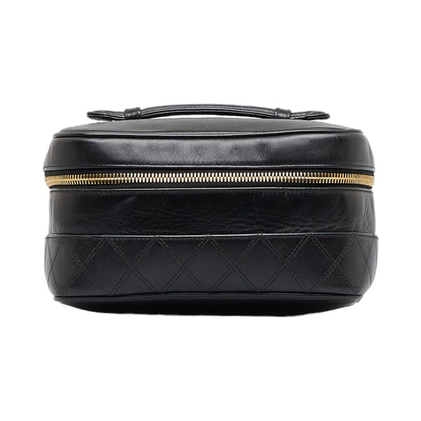 シャネル ビコローレ ココマーク ハンドバッグ バニティバッグ ブラック ラムスキン レディース CHANEL 【中古】