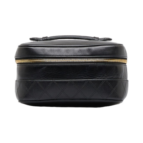 シャネル ビコローレ ココマーク ハンドバッグ バニティバッグ ブラック ラムスキン レディース CHANEL 【中古】