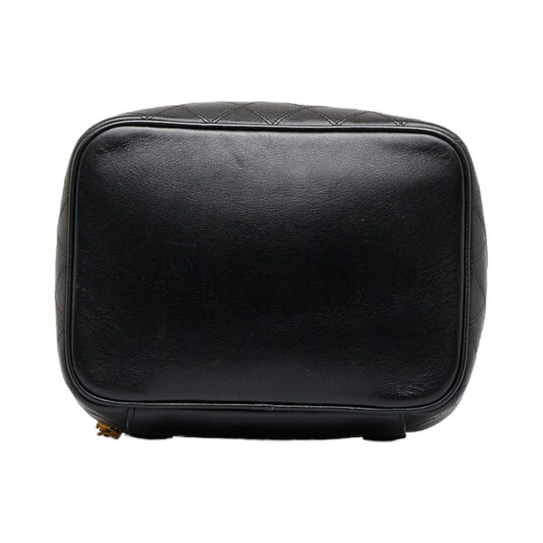 シャネル ビコローレ ココマーク ハンドバッグ バニティバッグ ブラック ラムスキン レディース CHANEL 【中古】
