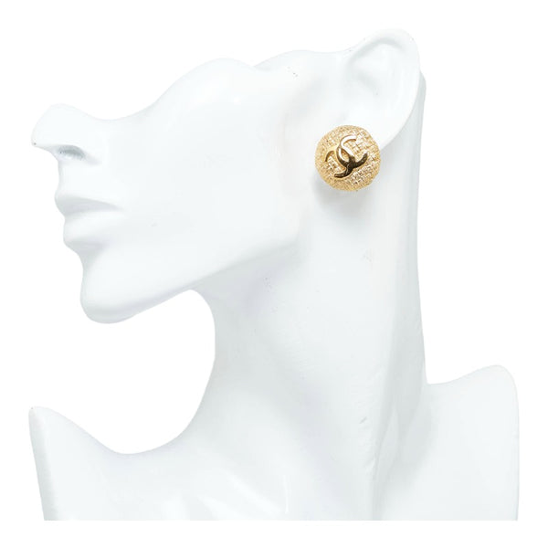 シャネル ココマーク メッシュ 編み込み イヤリング ゴールド レディース CHANEL 【中古】