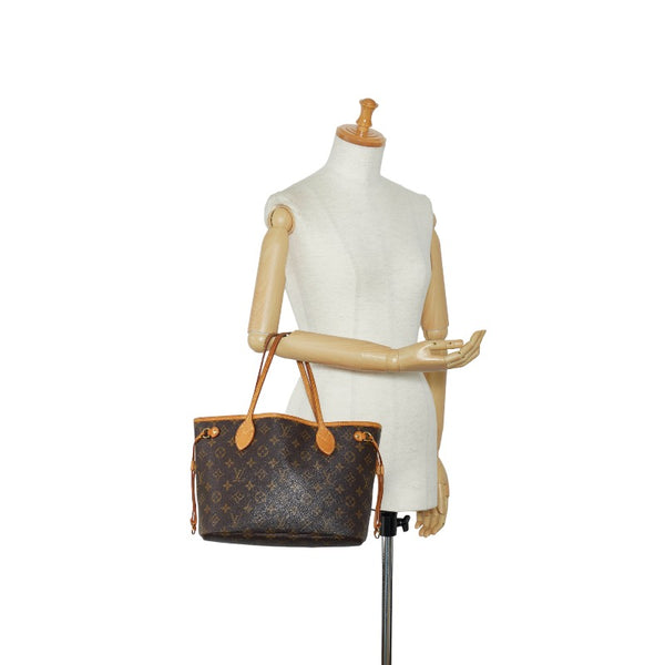 ルイ ヴィトン モノグラム ネヴァーフルPM ハンドバッグ トートバッグ M41245 ブラウン PVC レザー レディース LOUIS VUITTON 【中古】