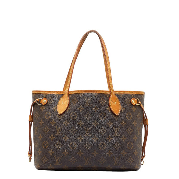 ルイ ヴィトン モノグラム ネヴァーフルPM ハンドバッグ トートバッグ M41245 ブラウン PVC レザー レディース LOUIS VUITTON 【中古】