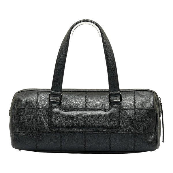 シャネル チョコバー ハンドバッグ ブラック キャビアスキン レディース CHANEL 【中古】