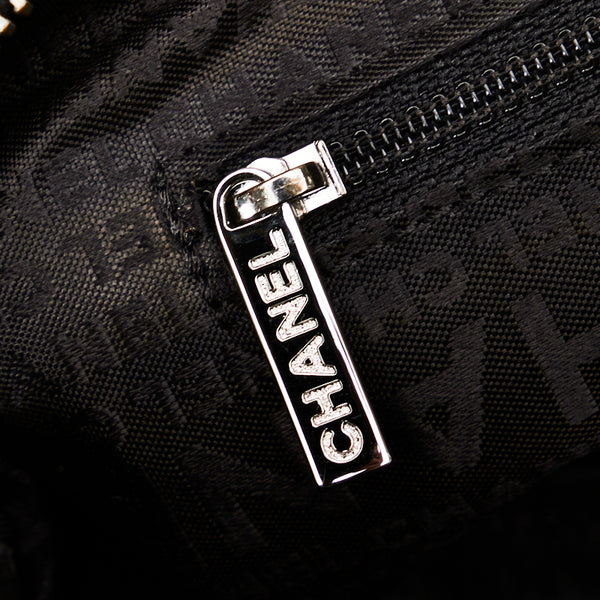 シャネル チョコバー ハンドバッグ ブラック キャビアスキン レディース CHANEL 【中古】