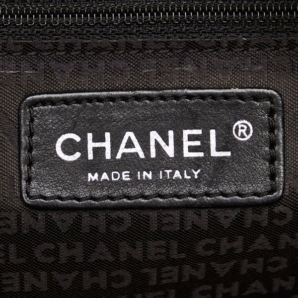 シャネル チョコバー ハンドバッグ ブラック キャビアスキン レディース CHANEL 【中古】