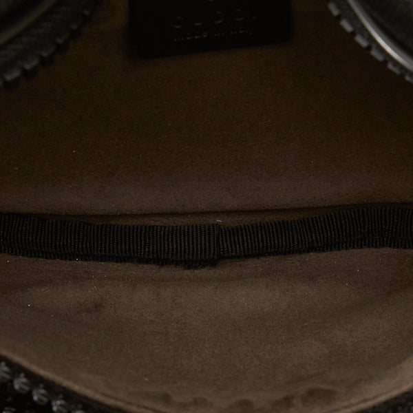 グッチ GGスプリーム ボディバッグ ウェストバッグ 450946 ベージュ ブラック キャンバス レザー レディース GUCCI 【中古】