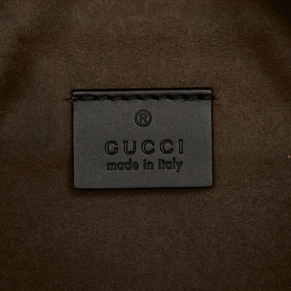 グッチ GGスプリーム ボディバッグ ウェストバッグ 450946 ベージュ ブラック キャンバス レザー レディース GUCCI 【中古】