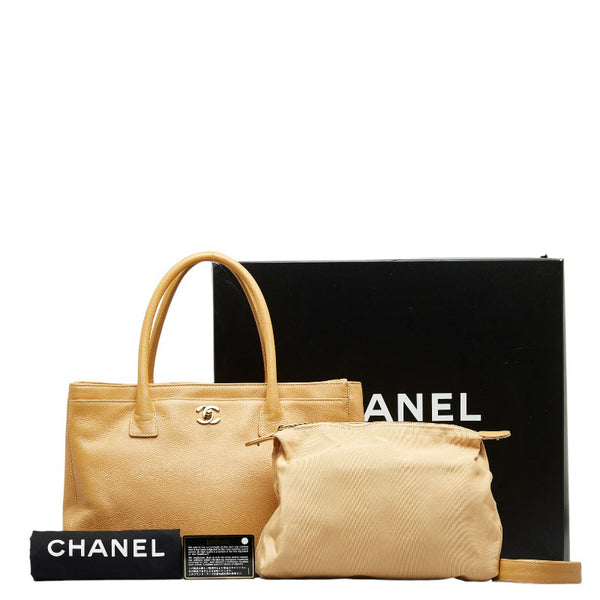 シャネル ココマーク エクゼクティブトート ゴールド金具 ハンドバッグ ショルダーバッグ 2WAY ベージュ レザー レディース CHANEL 【中古】