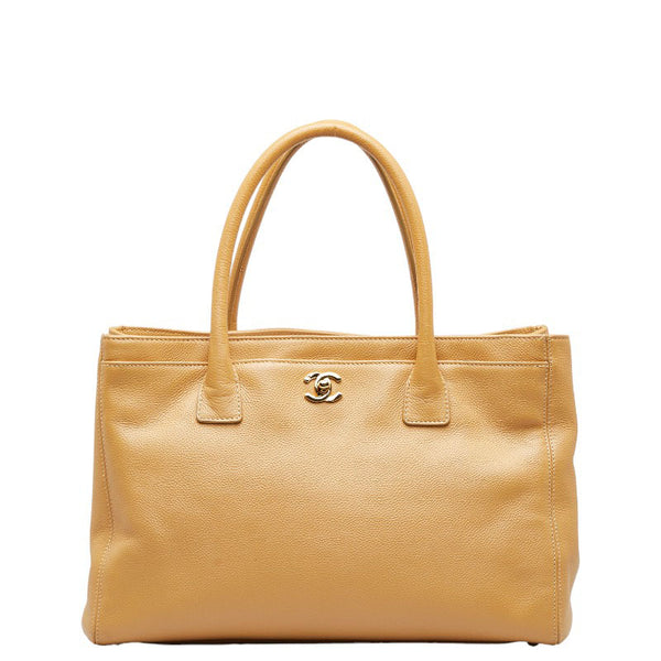 シャネル ココマーク エクゼクティブトート ゴールド金具 ハンドバッグ ショルダーバッグ 2WAY ベージュ レザー レディース CHANEL 【中古】