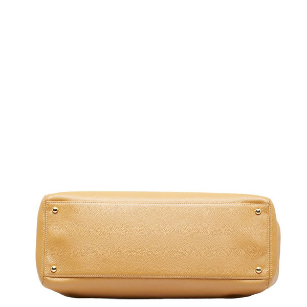 シャネル ココマーク エクゼクティブトート ゴールド金具 ハンドバッグ ショルダーバッグ 2WAY ベージュ レザー レディース CHANEL 【中古】