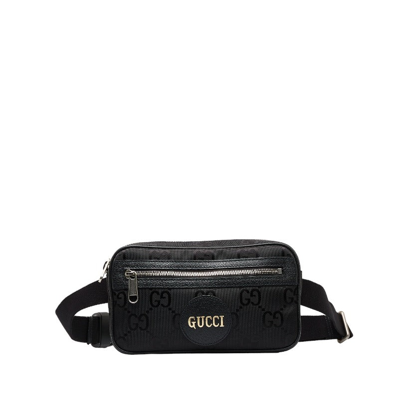 グッチ GGナイロン オフザグリッド ベルトバッグ ウエストバッグ  ボディバッグ 631341 ブラック ナイロン レザー レディース GUCCI 【中古】