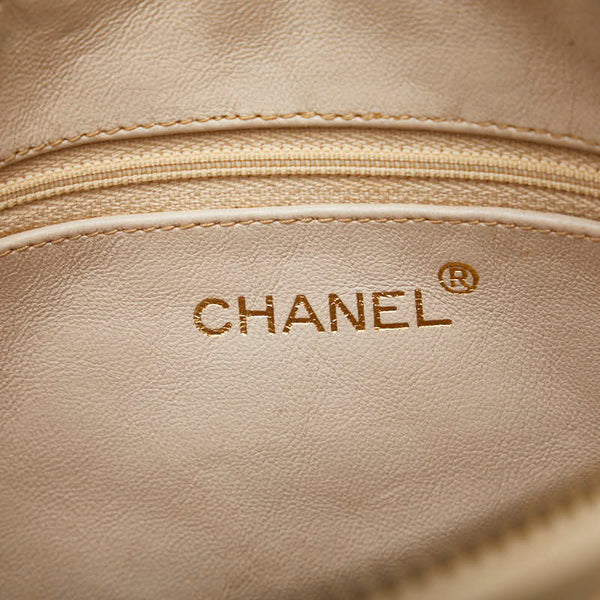 シャネル ココマーク タッセル フリンジ チェーン ショルダーバッグ ベージュ ラムスキン レディース CHANEL 【中古】