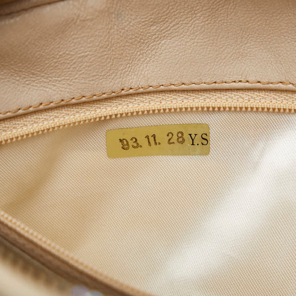 シャネル ココマーク タッセル フリンジ チェーン ショルダーバッグ ベージュ ラムスキン レディース CHANEL 【中古】