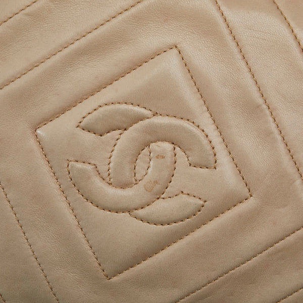 シャネル ココマーク タッセル フリンジ チェーン ショルダーバッグ ベージュ ラムスキン レディース CHANEL 【中古】