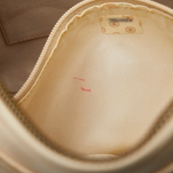 シャネル ココマーク タッセル フリンジ チェーン ショルダーバッグ ベージュ ラムスキン レディース CHANEL 【中古】