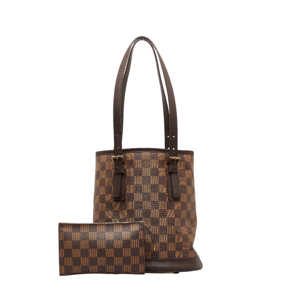 ルイ ヴィトン ダミエ マレ トートバッグ ショルダーバッグ バケットバッグ N42240 ブラウン PVC レザー レディース LOUIS VUITTON 【中古】