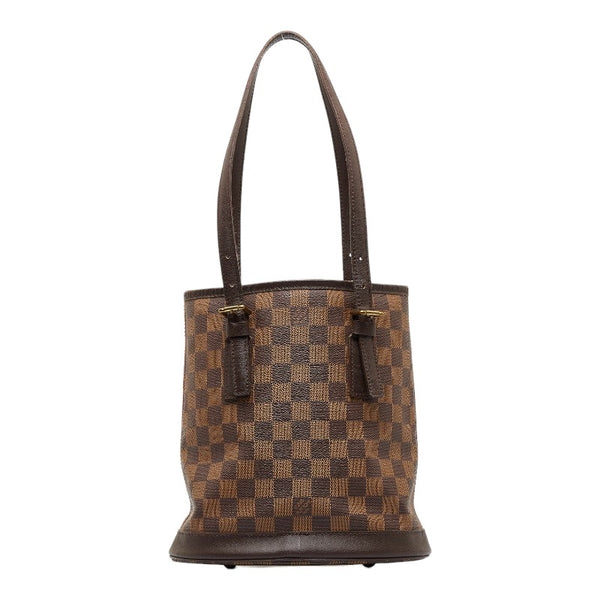 ルイ ヴィトン ダミエ マレ トートバッグ ショルダーバッグ バケットバッグ N42240 ブラウン PVC レザー レディース LOUIS VUITTON 【中古】
