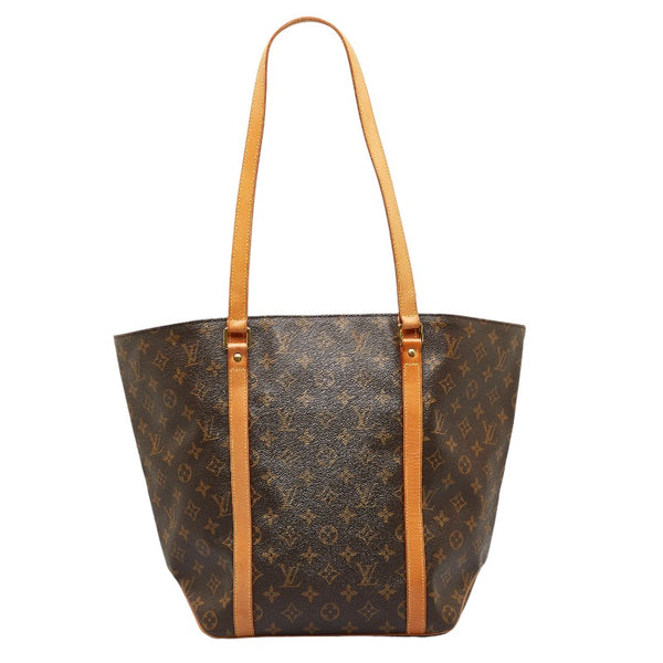 ルイ ヴィトン モノグラム サックショッピング トートバッグ ショルダーバッグ M51109 ブラウン PVC レザー レディース LOUIS VUITTON 【中古】