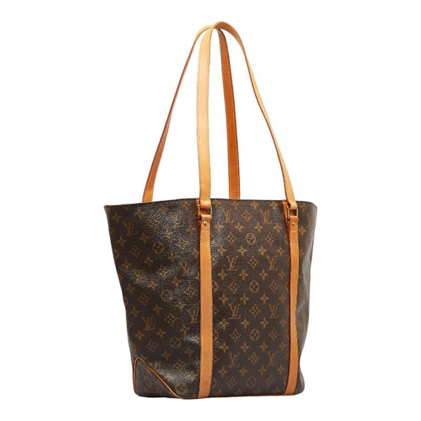 ルイ ヴィトン モノグラム サックショッピング トートバッグ ショルダーバッグ M51109 ブラウン PVC レザー レディース LOUIS VUITTON 【中古】