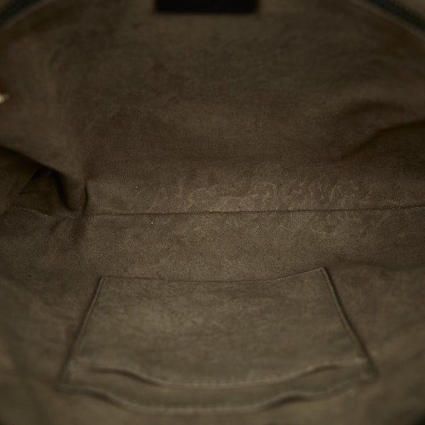 グッチ グッチシマ シルバー金具 斜め掛け ショルダーバッグ 406410 ブラック レザー レディース GUCCI 【中古】