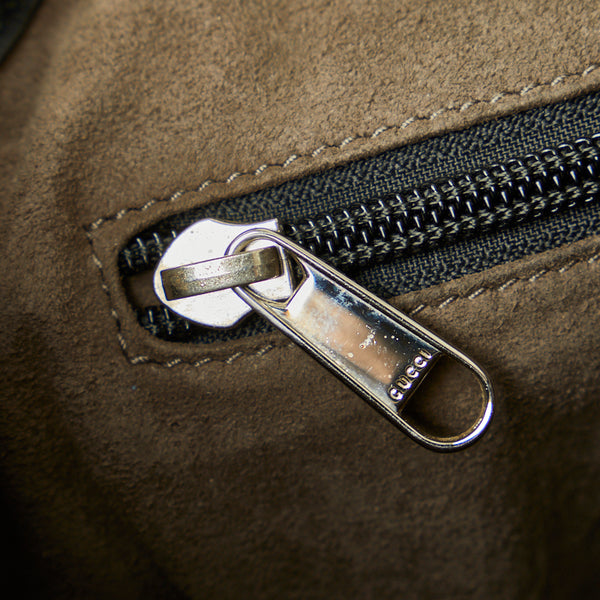 グッチ グッチシマ シルバー金具 斜め掛け ショルダーバッグ 406410 ブラック レザー レディース GUCCI 【中古】