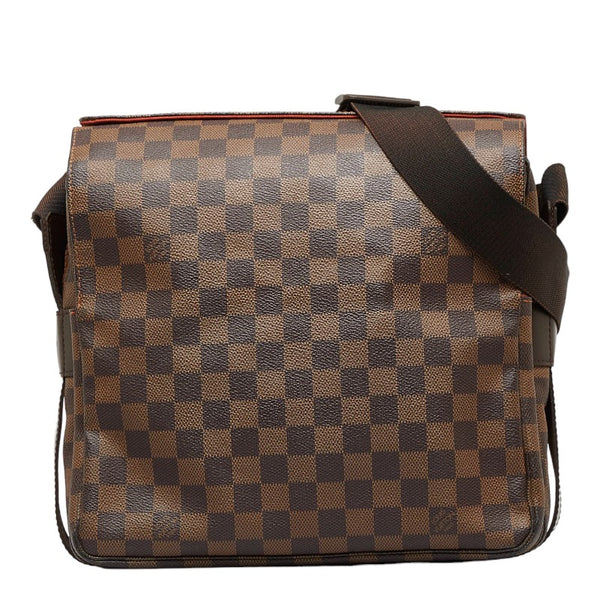 ルイ ヴィトン ダミエ ナヴィグリオ 斜め掛け ショルダーバッグ N45255 ブラウン PVC レザー レディース LOUIS VUITTON 【中古】