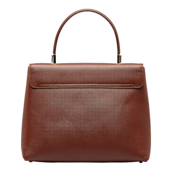 サルヴァトーレフェラガモ ガンチーニ ハンドバッグ ショルダーバッグ 2WAY BA-21 0290 ブラウン レザー レディース Salvatore Ferragamo 【中古】