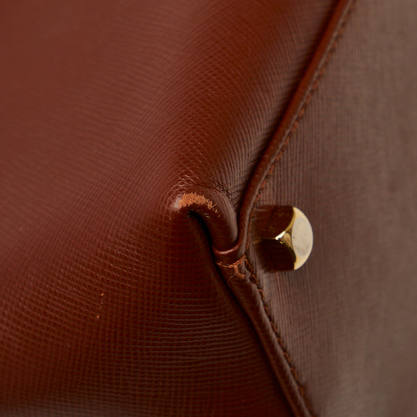 サルヴァトーレフェラガモ ガンチーニ ハンドバッグ ショルダーバッグ 2WAY BA-21 0290 ブラウン レザー レディース Salvatore Ferragamo 【中古】