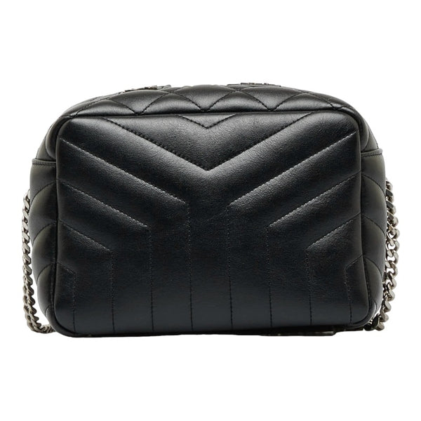 サンローラン ルル Yステッチ 斜め掛け チェーン ショルダーバッグ 574102 ブラック レザー レディース SAINT LAURENT 【中古】