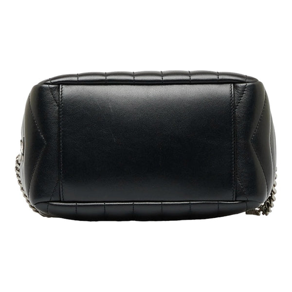 サンローラン ルル Yステッチ 斜め掛け チェーン ショルダーバッグ 574102 ブラック レザー レディース SAINT LAURENT 【中古】