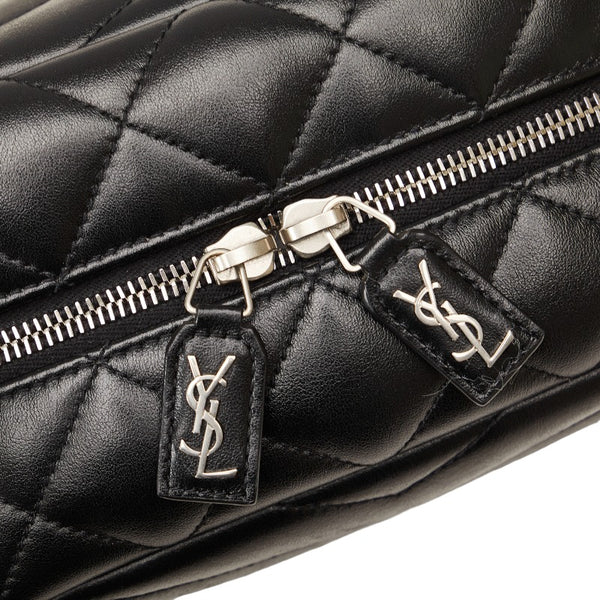 サンローラン ルル Yステッチ 斜め掛け チェーン ショルダーバッグ 574102 ブラック レザー レディース SAINT LAURENT 【中古】