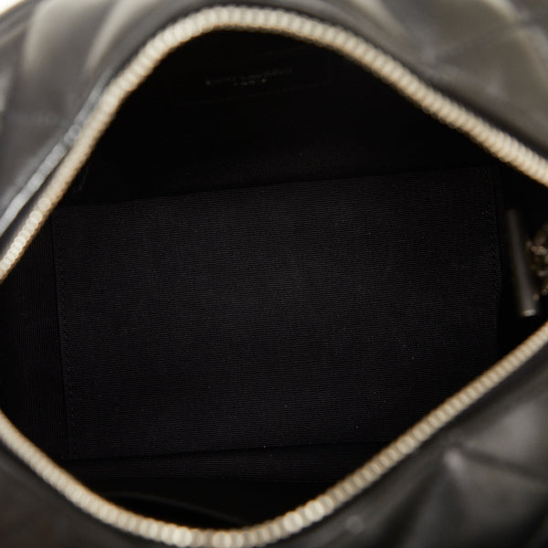 サンローラン ルル Yステッチ 斜め掛け チェーン ショルダーバッグ 574102 ブラック レザー レディース SAINT LAURENT 【中古】