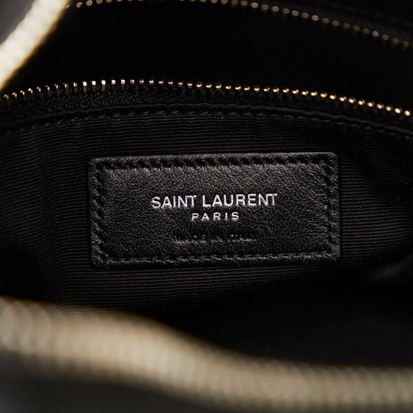 サンローラン ルル Yステッチ 斜め掛け チェーン ショルダーバッグ 574102 ブラック レザー レディース SAINT LAURENT 【中古】