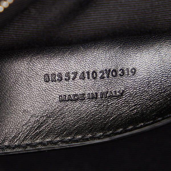 サンローラン ルル Yステッチ 斜め掛け チェーン ショルダーバッグ 574102 ブラック レザー レディース SAINT LAURENT 【中古】