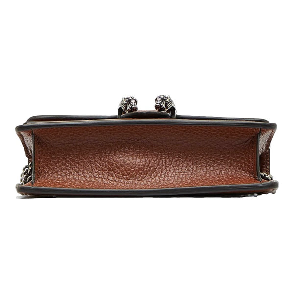 グッチ GGデニム ディオニュソス スネーク 斜め掛け チェーン ショルダーバッグ 476432 ブルー ブラウン デニム レザー レディース GUCCI 【中古】