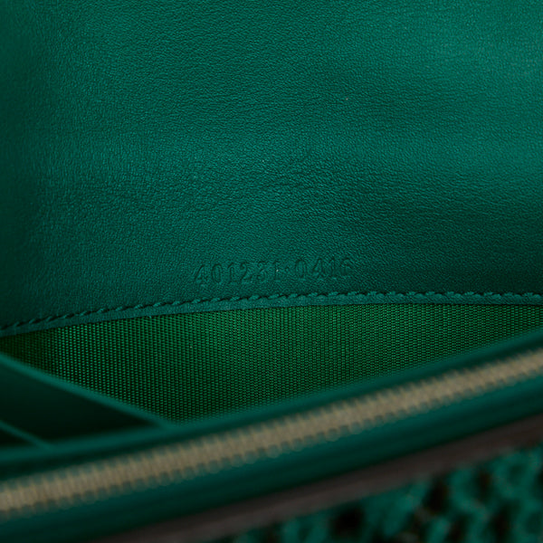 グッチ ディオニュソス 斜め掛け チェーンウォレット ショルダーバッグ 401231 グリーン PVC レザー パイソン レディース GUCCI 【中古】