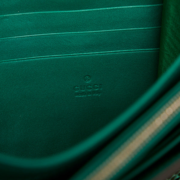 グッチ ディオニュソス 斜め掛け チェーンウォレット ショルダーバッグ 401231 グリーン PVC レザー パイソン レディース GUCCI 【中古】